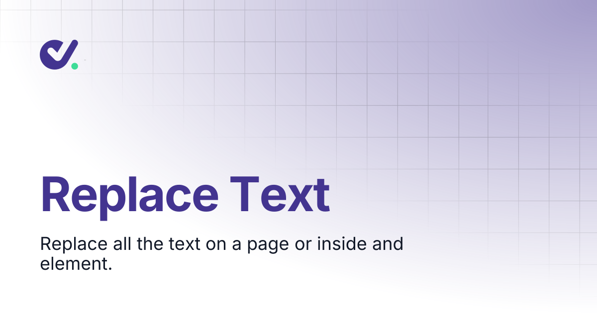 Replace Text | DoesQA